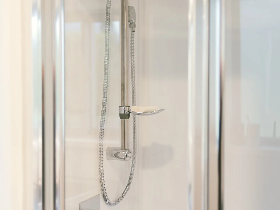 The Buster Tiny House's shower