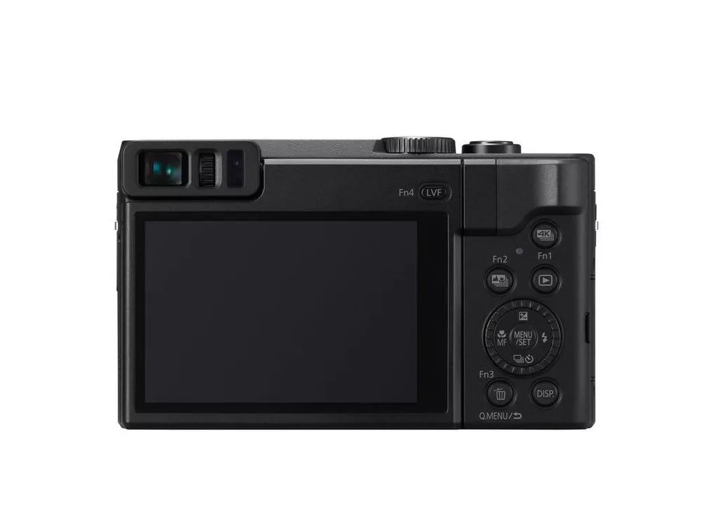 The 1,166-dot electronic viewfinder on the Lumix DC-ZS70 auto activates when a user's eye is detected