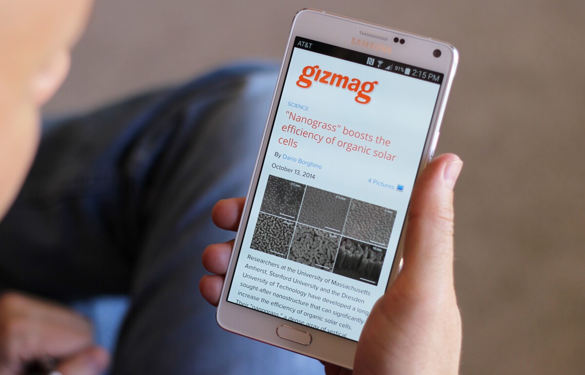 Samsung Galaxy Note 4 (Photo: Will Shanklin/Gizmag.com)