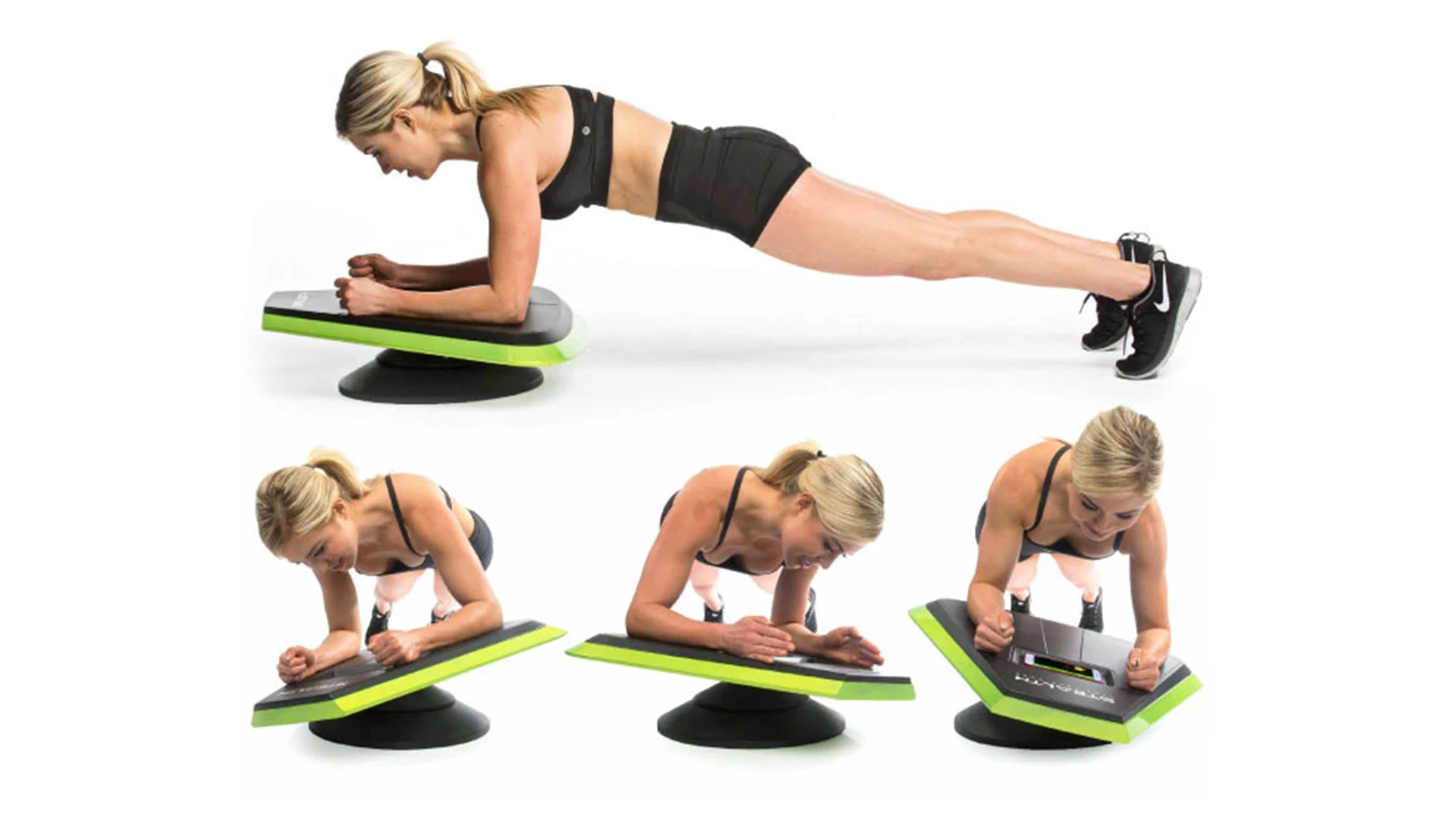 Download the Stealth app, mount your phone into the balance board, and get to work