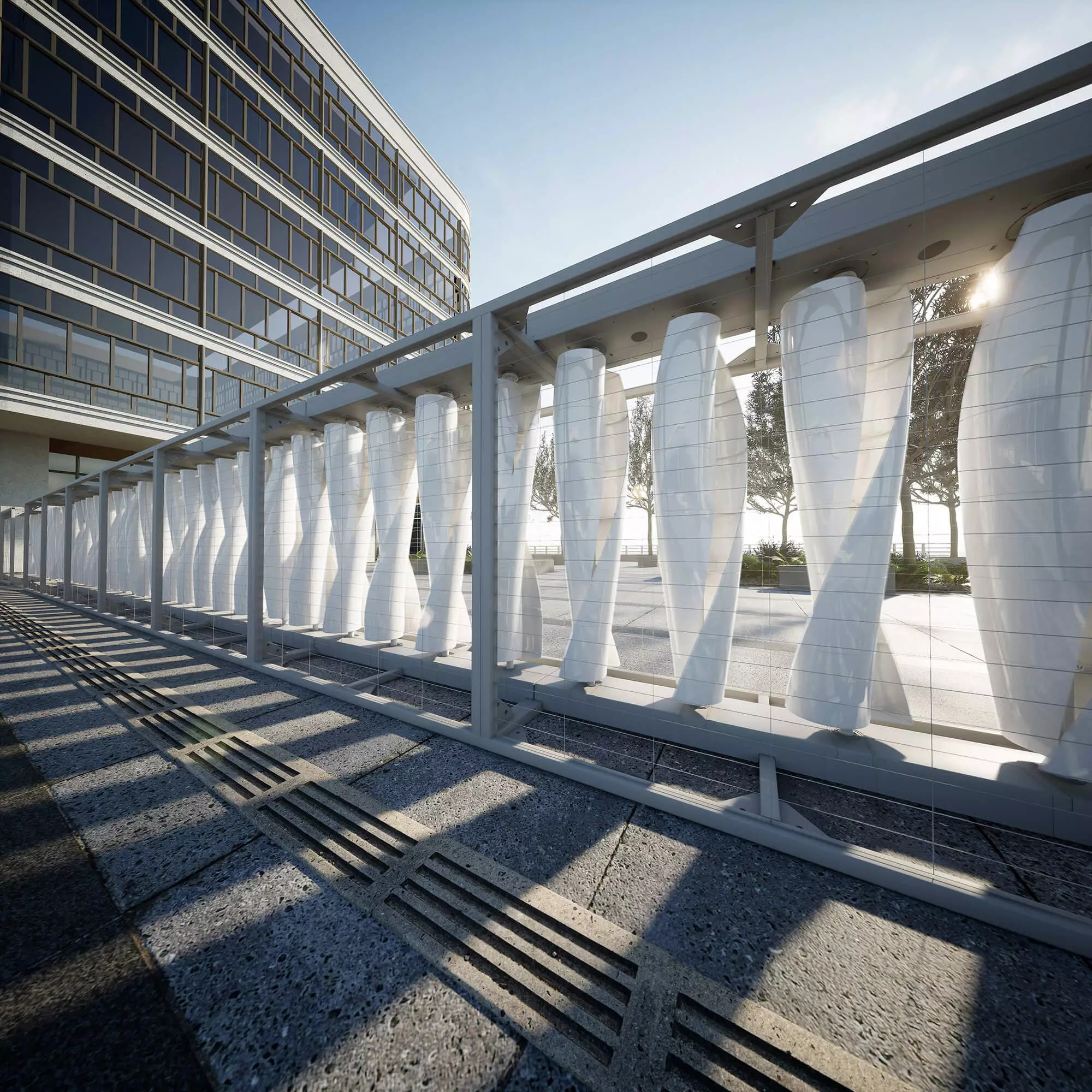 System designer Joe Doucet and team began with 16 turbine wall designs, ultimately selecting a helical turbine to move into prototyping and production