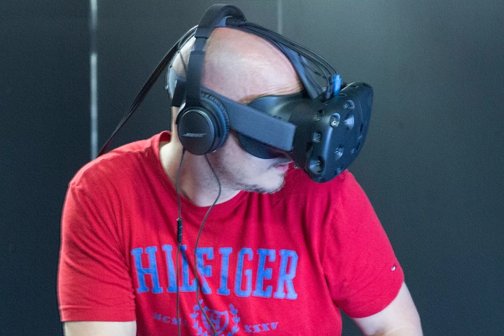 The HTC Vive's free-roaming element puts your entire body into virtual reality