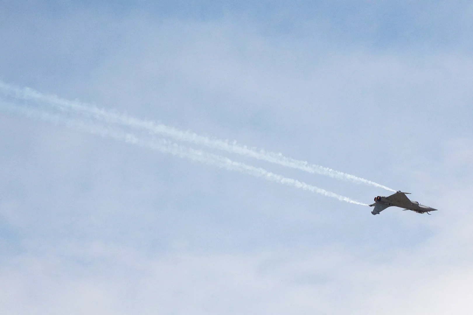 Leaving its mark in the French sky, the fast and ferocious Dassault Rafale delta wing multirole fighter