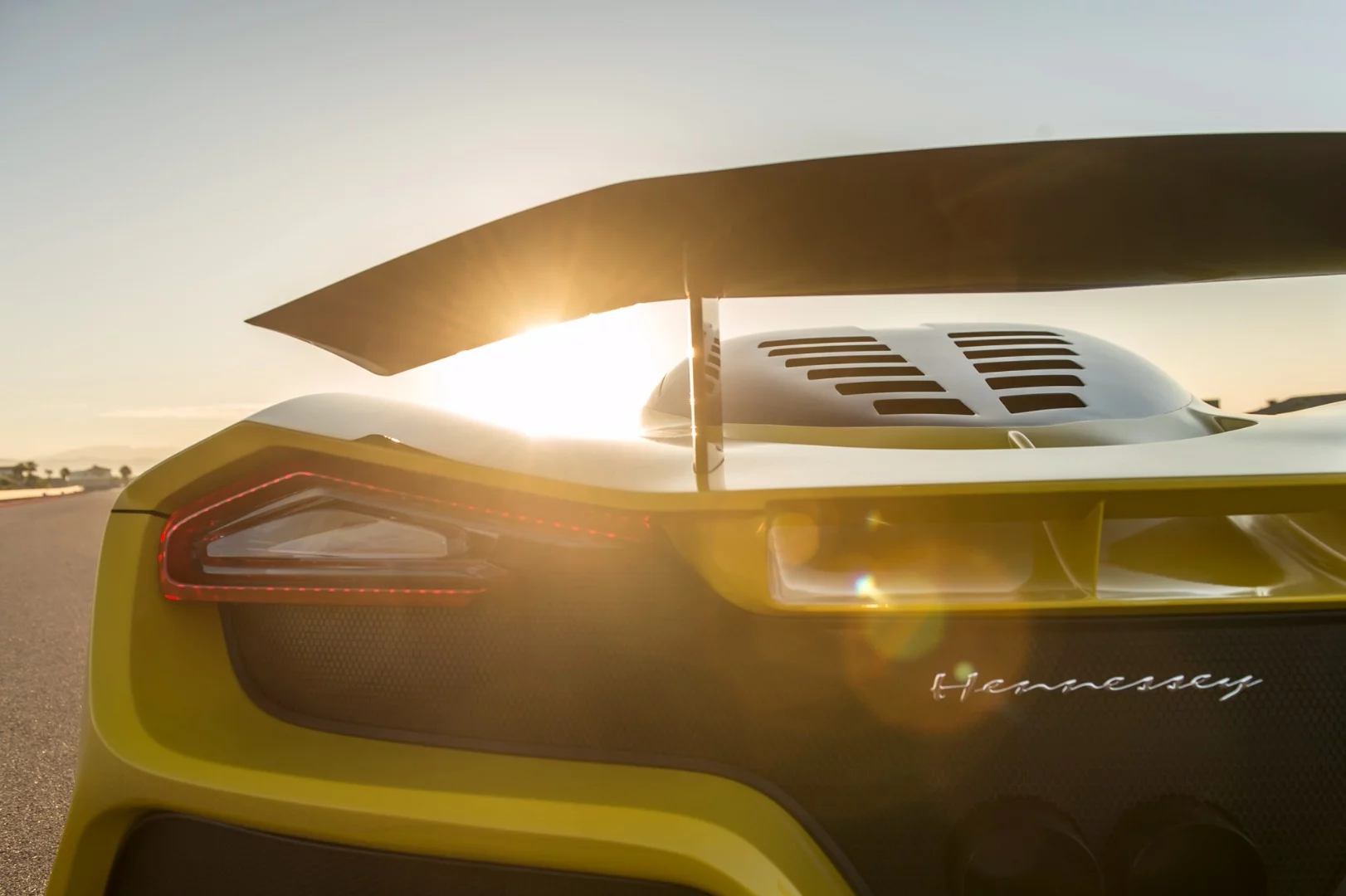 A look at the rear of Hennessey's Venom F5 hypercar