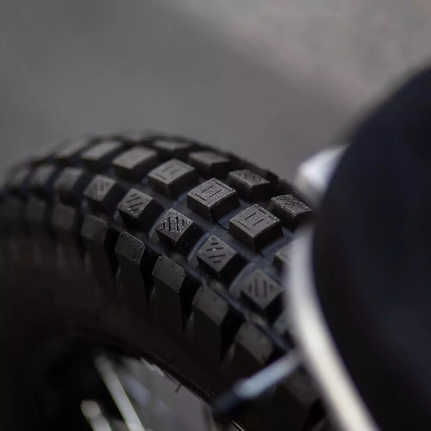 The eScrambler has been treated to 18-inch rims wrapped in chunky tires
