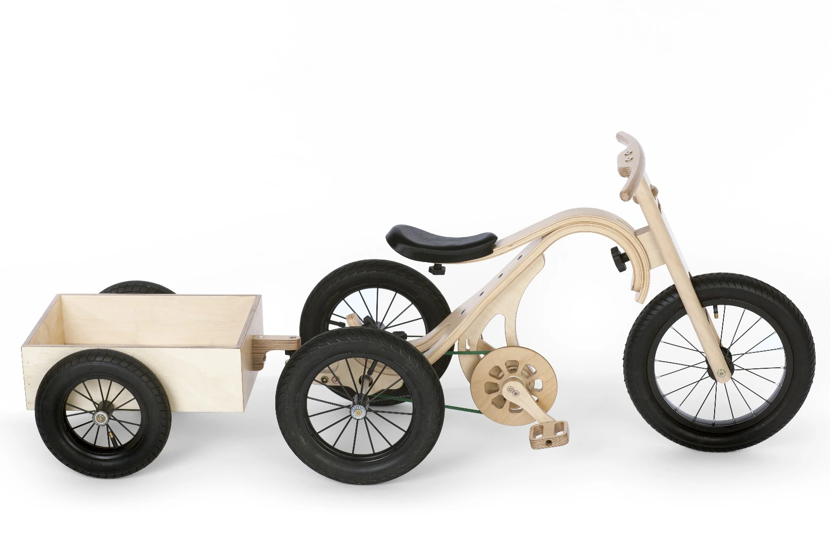Leg and Go pedal trike with tow trailer