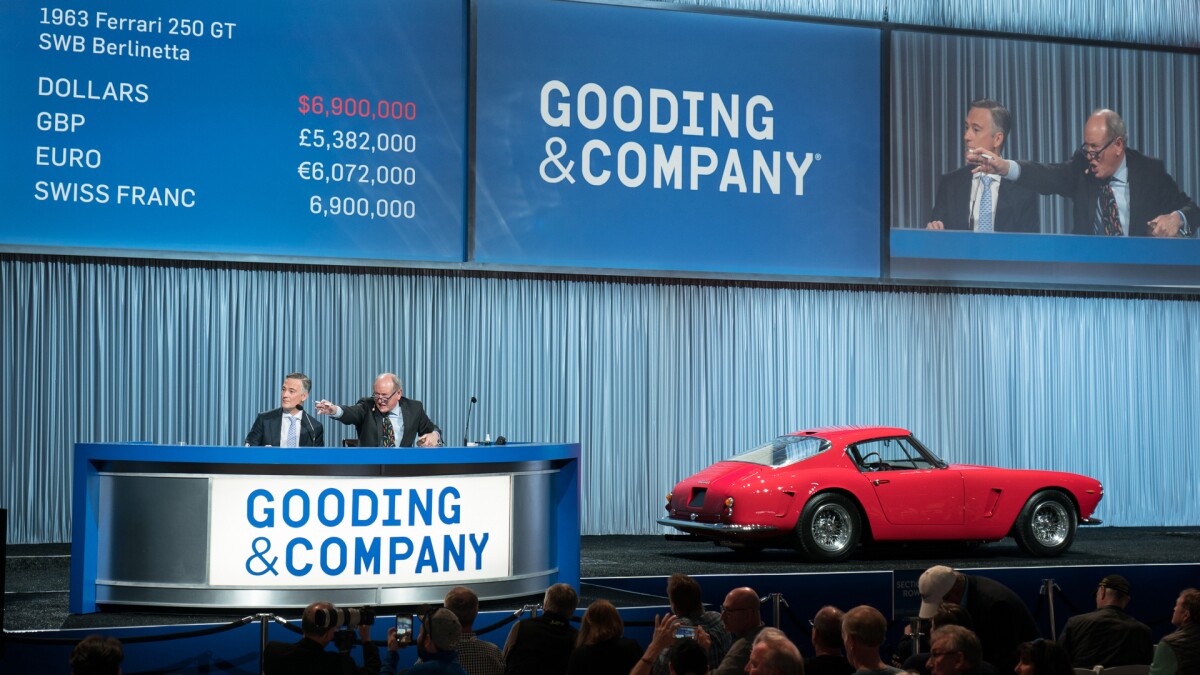 $7,595,000 | 1963 Ferrari 250 GT SWB Berlinetta | Auction Link: Gooding & Company