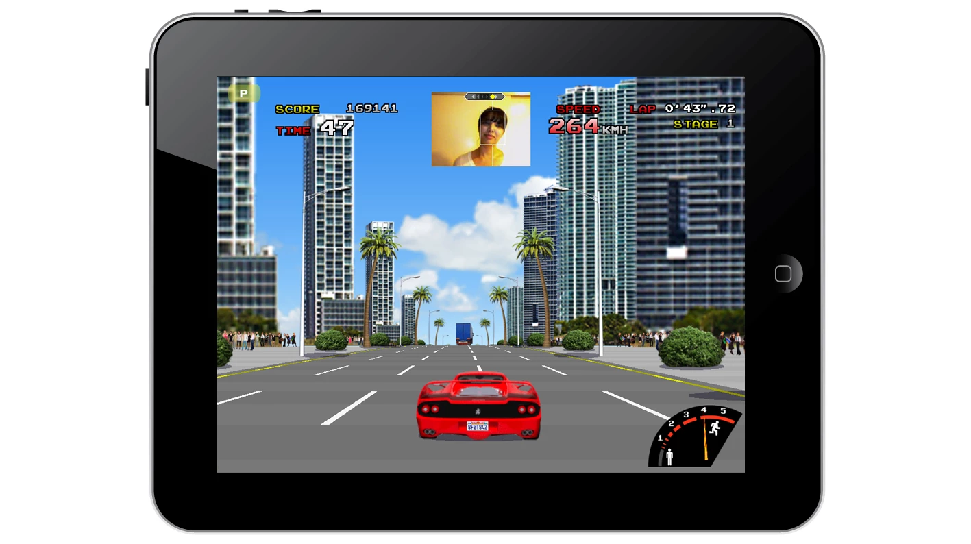 Fit Freeway is an "exergaming" app for iOS that detects your exertion through vibration to determine the speed of your virtual ride