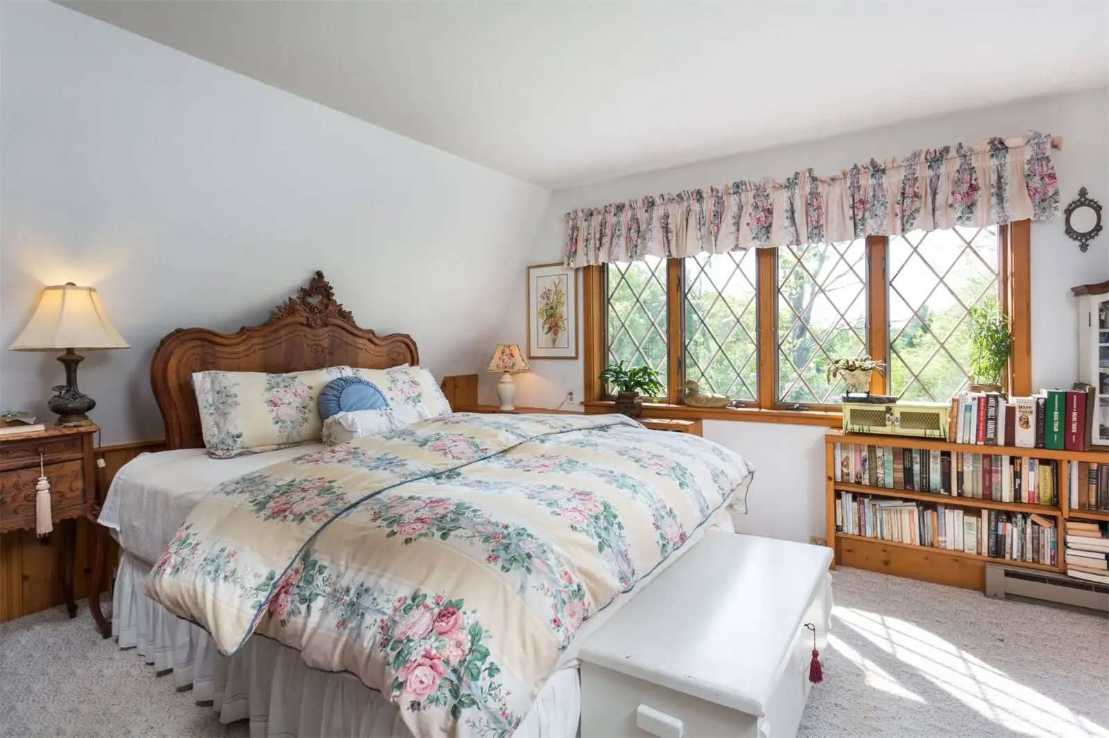 Bedroom inside the Tyringham Gingerbread House estate
