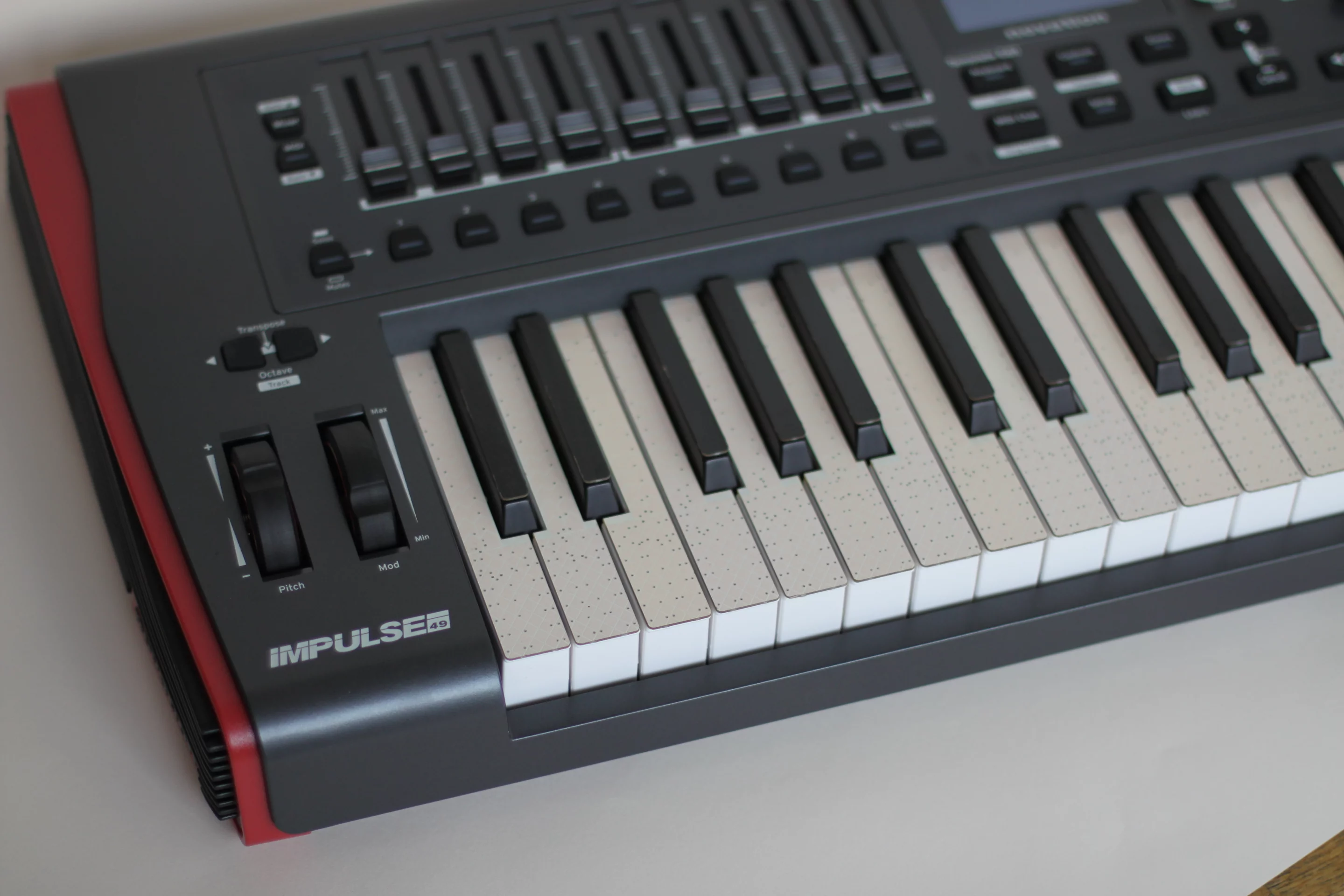 Where pitch wheels influence all the notes at once, the TouchKeys system assigns each note its own MIDI channel for individual control.