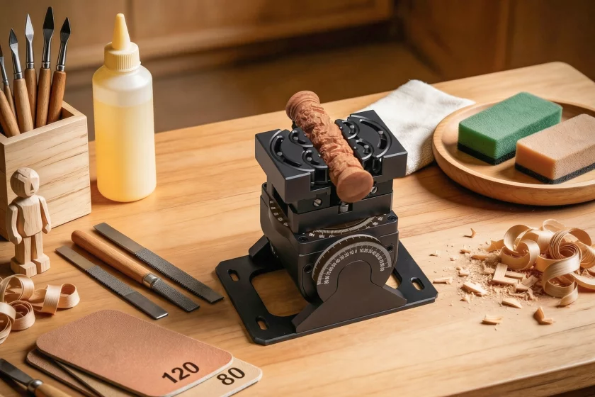 The AxiGlide dual-axis vise is presently on Kickstarter