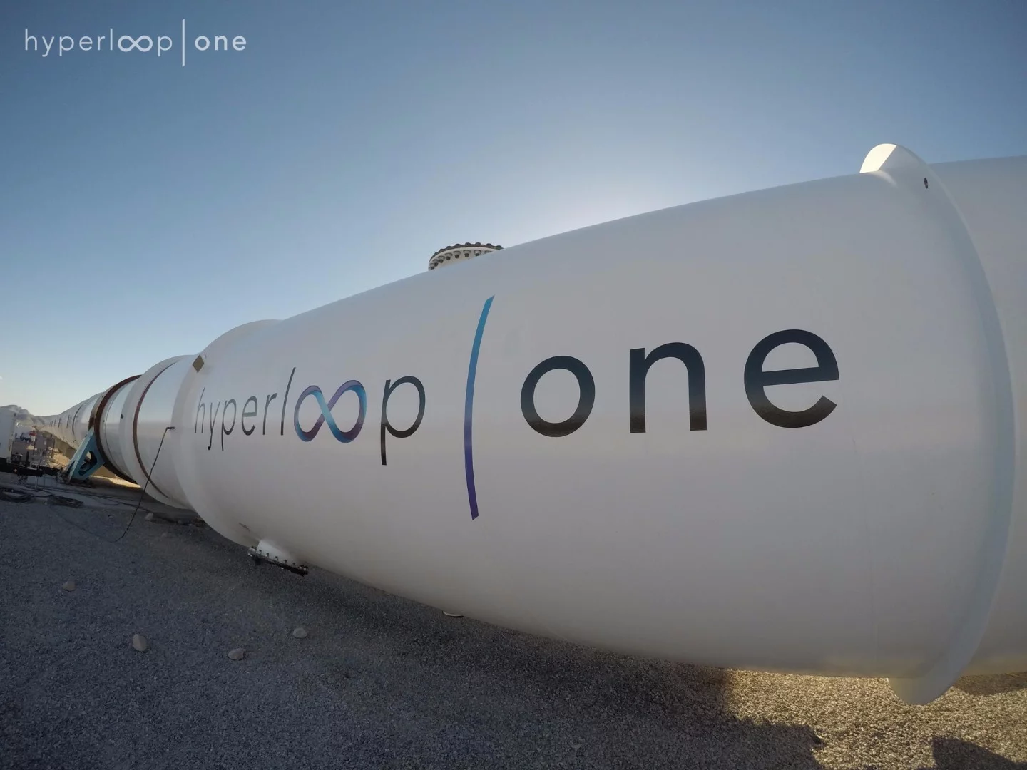 A section of the Hyperloop One test loop