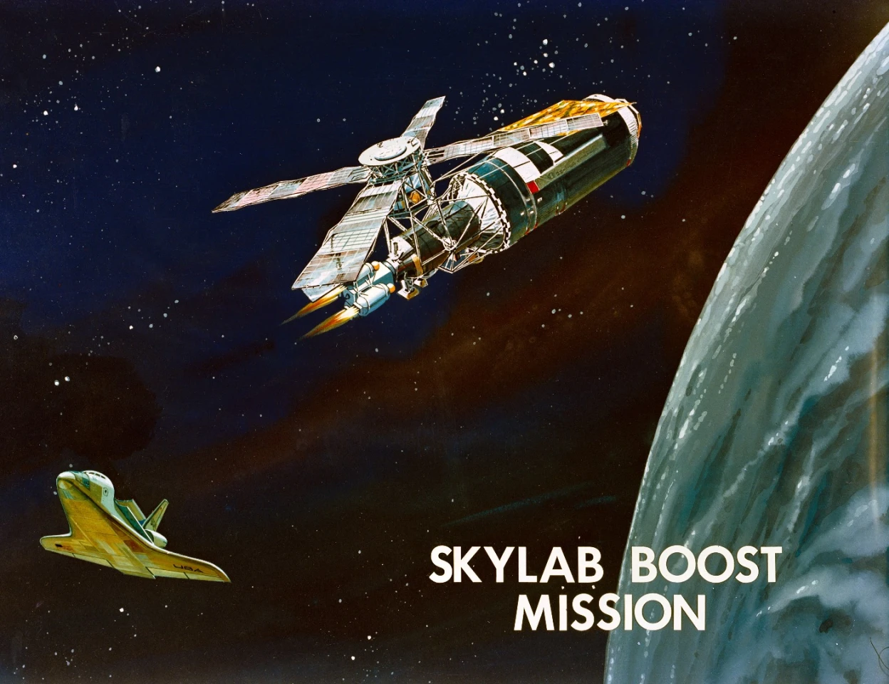 Artist's concept of the Skylab boost mission