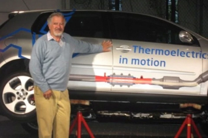 Prof. Rowe with the TEG equipped Volkswagen