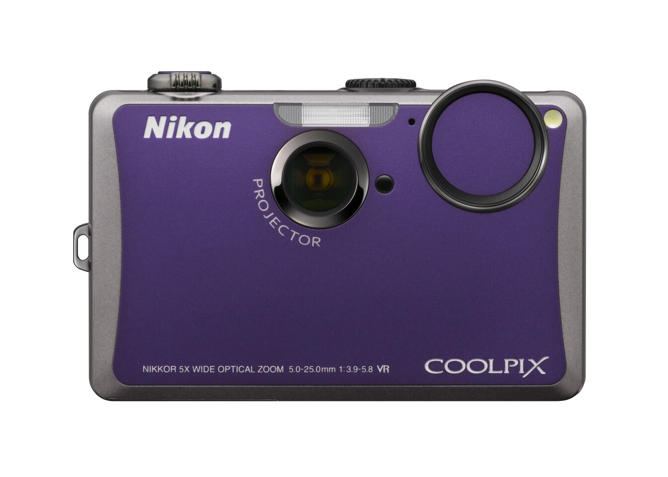 The S1100pj projector camera is offered in violet as well as black, silver or green