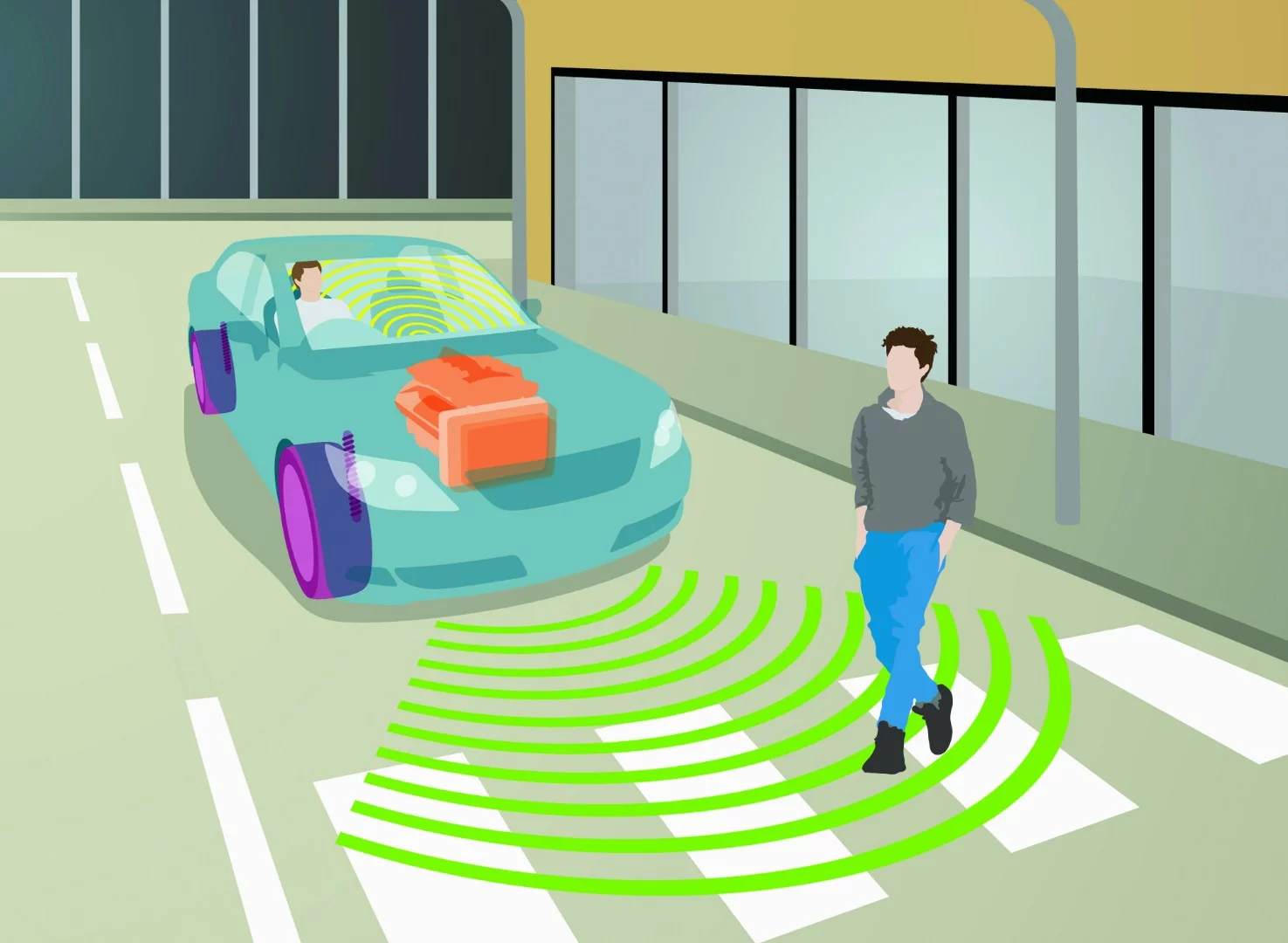 Companies like Harman are designing external warning audio systems for EVs, making a range of driving sounds that rise and fall in pitch with the vehicle's speed to give pedestrians an audible signal that there's a car coming