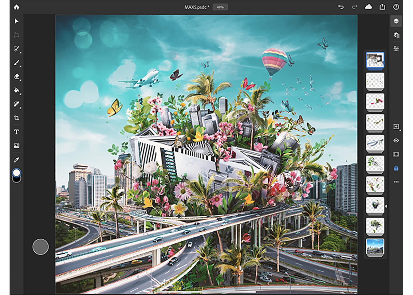 This is version 1.0 of Photoshop for iPad, and Adobe is promising more features to come