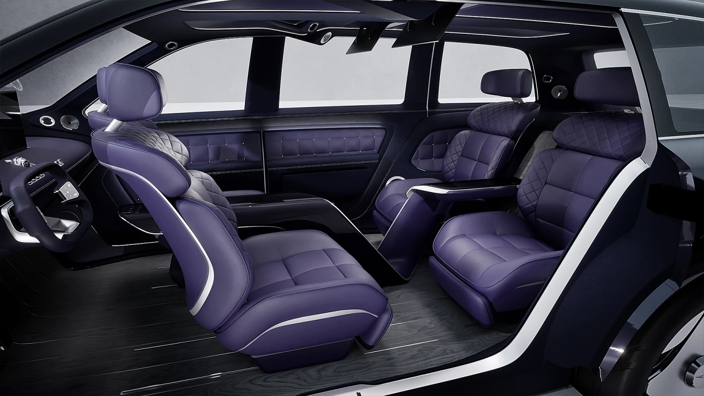 Technology and functionality are showcased inside the Genesis Neolun Concept