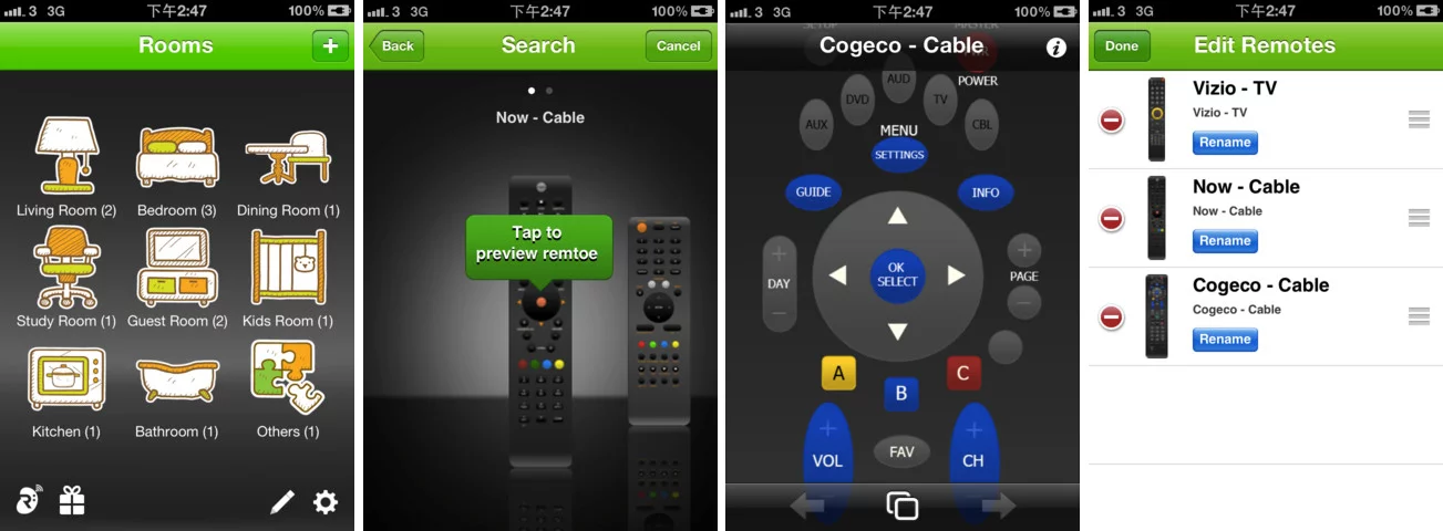 The dongle works with the RemoteBean app