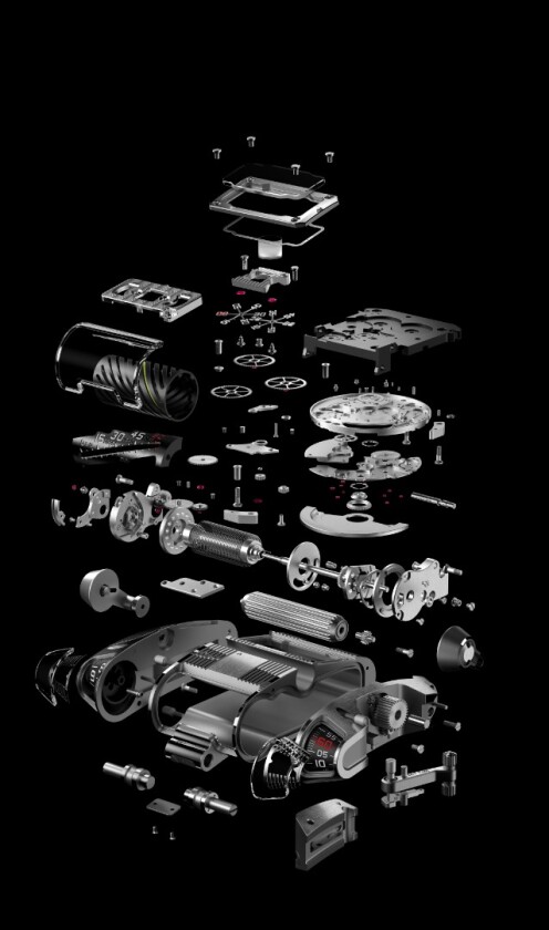 The Urwerk UR111C exploded view