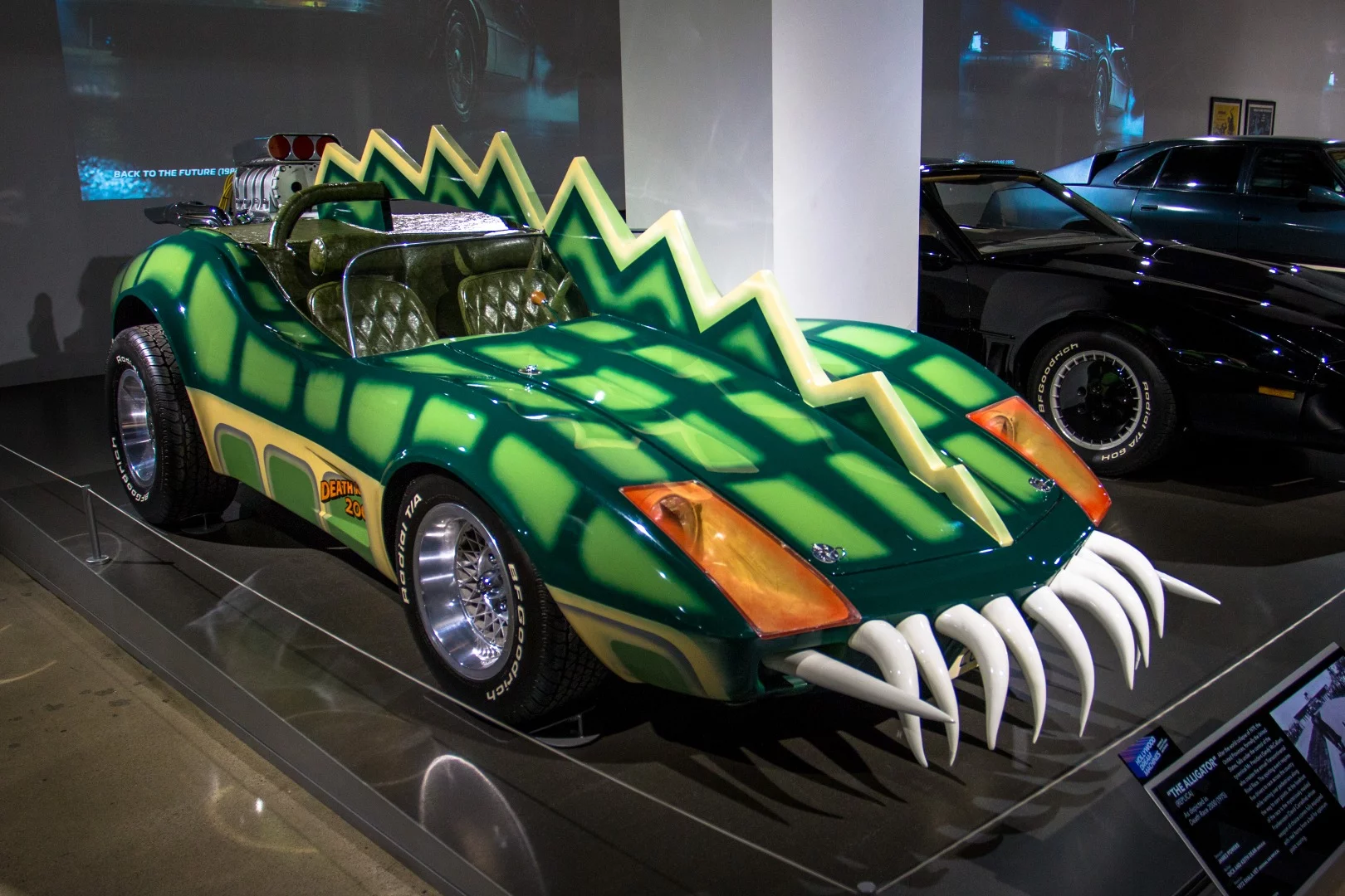 A masked David Carradine drove this 'Alligator' in 1975's cult hit Death Race 2000, which more or less introduced the concepts of 'points' for running over old ladies, toddlers and teenagers.