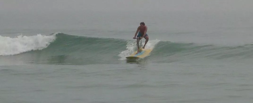 The carbon fiber pedal-powered Surfbike