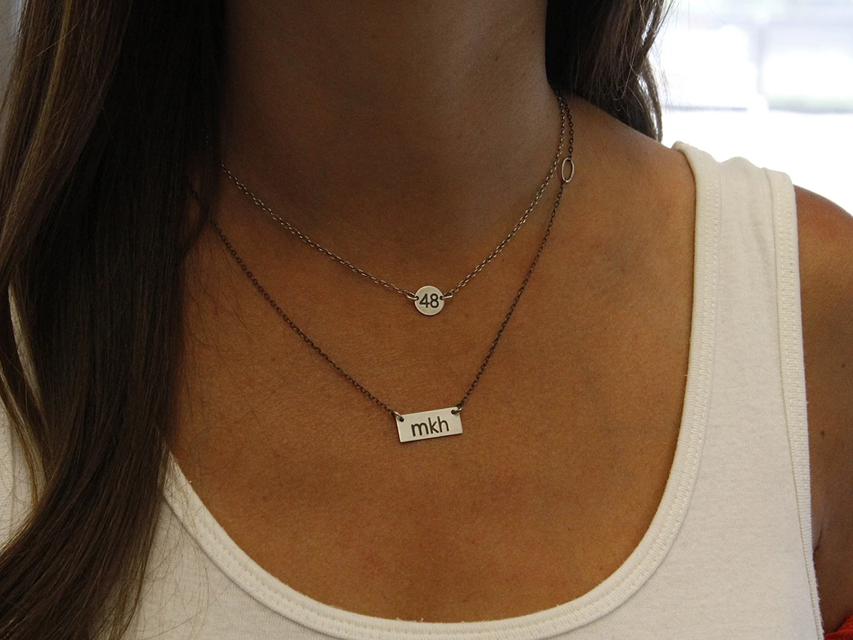 A necklace made with Carvey
