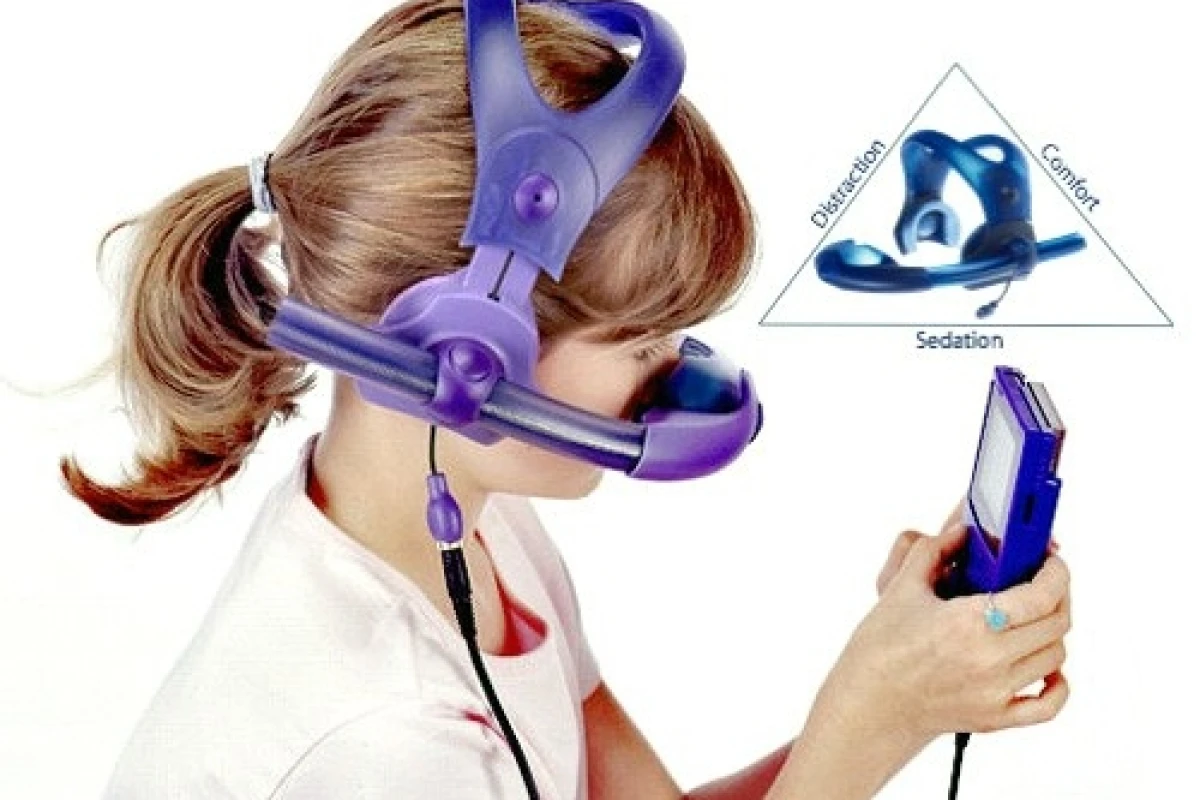 The PediSedate is designed to distract and calm children while they are being sedated