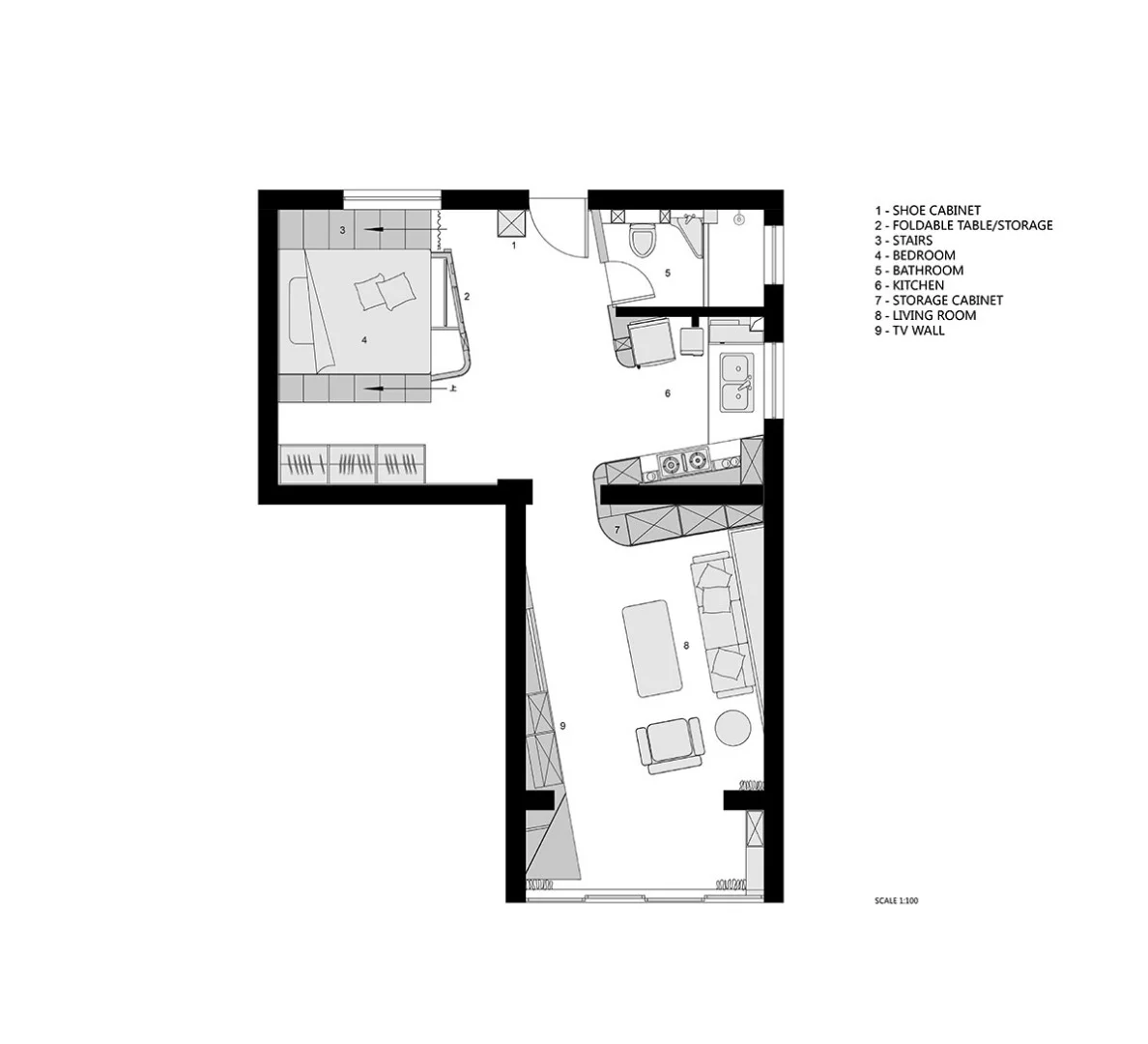 Ten Degrees floorplan by TOWOdesign, China