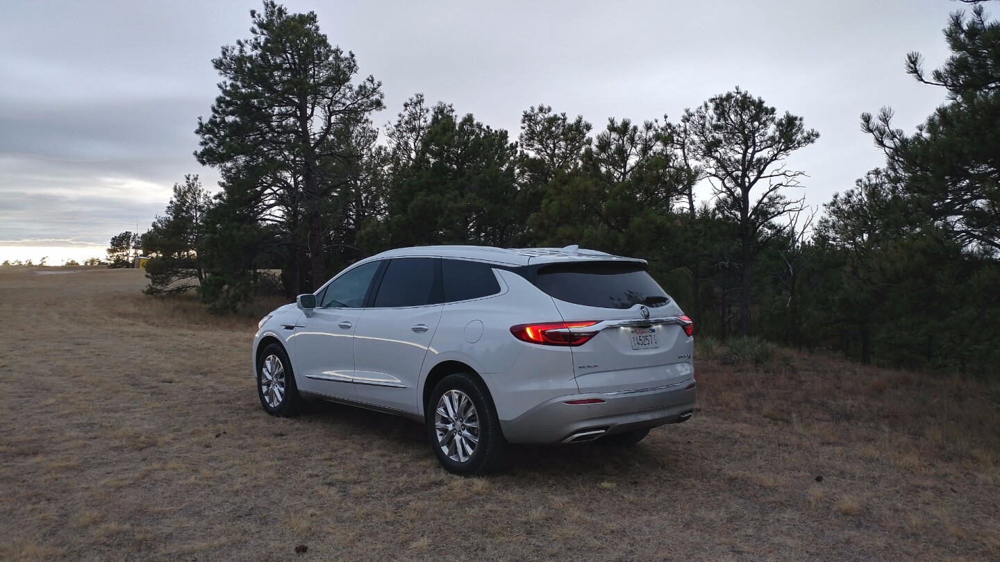 The 2018 Enclave is slightly larger in footprint versus the outgoing generation of the crossover, adding about 2 inches