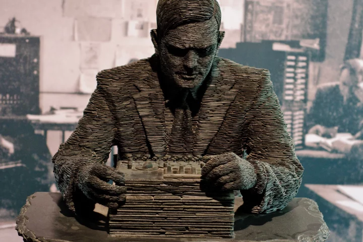A statue of Alan Turing at the Bletchley Park Museum(Photo: Richard Gillin)