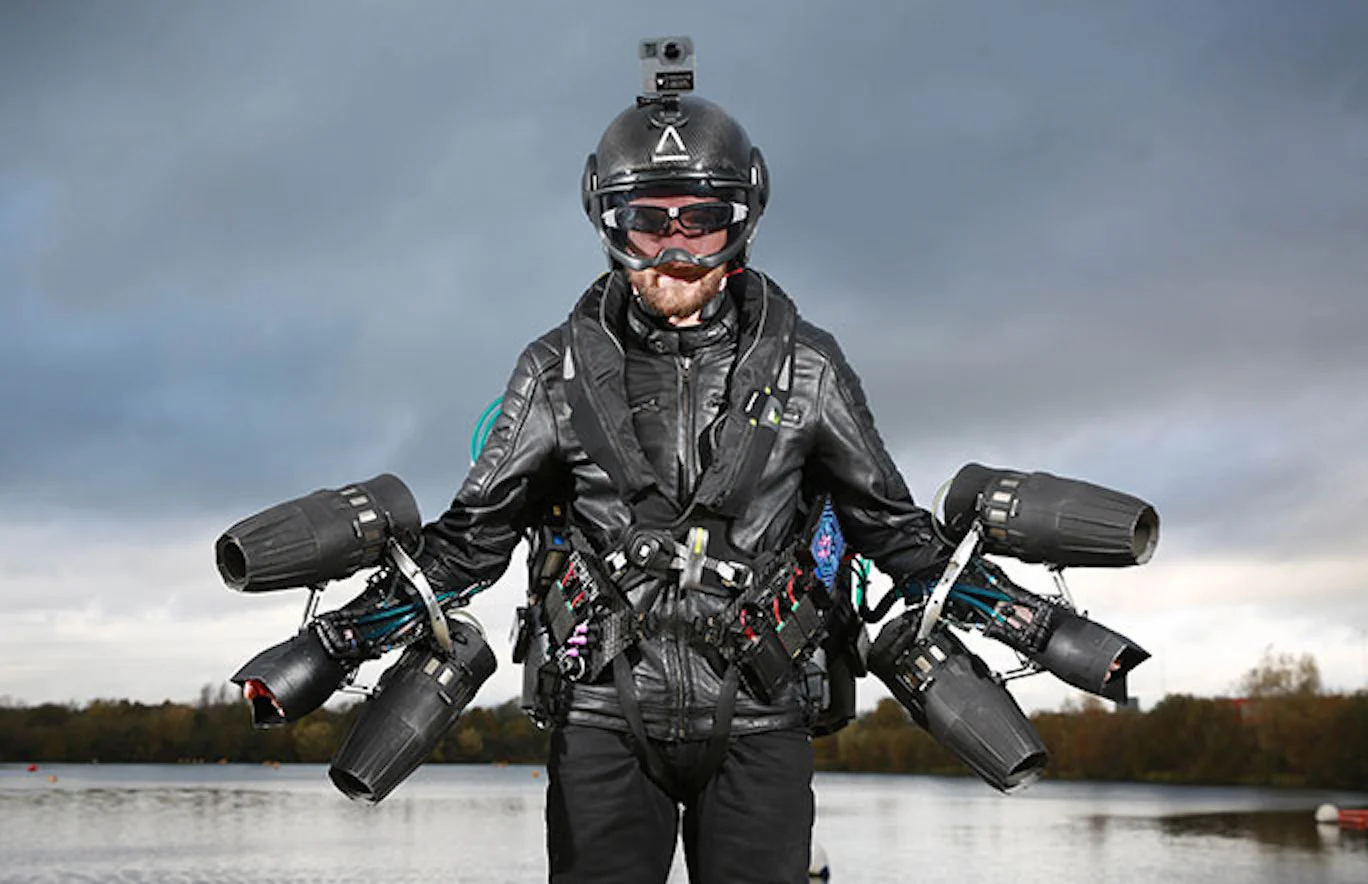 Gravity founder Richard Browning in the Daedalus jet flight suit