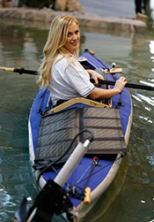 The E-Kayak kits offer up to 32 miles of range