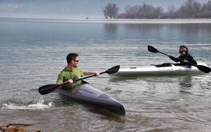 The Backyak can be split into two single-person kayaks