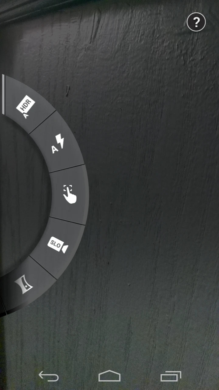 The Moto X features a new interface for the camera app