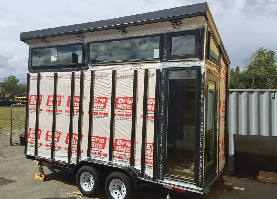 Insulation comes in the form of donated Thermafiber