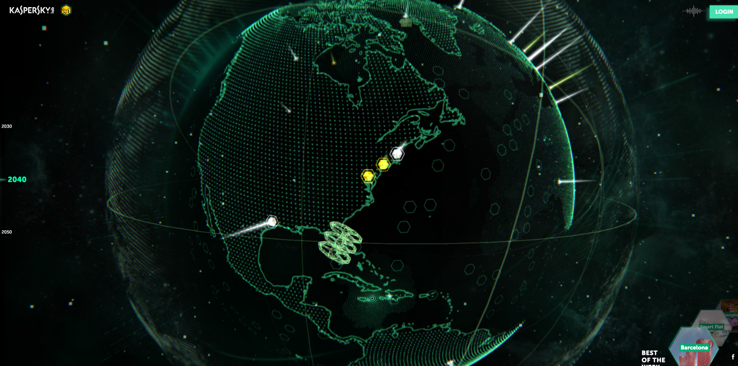 Kaspersky's 2050.earth - a project to assemble people's visions of 33 years from now.