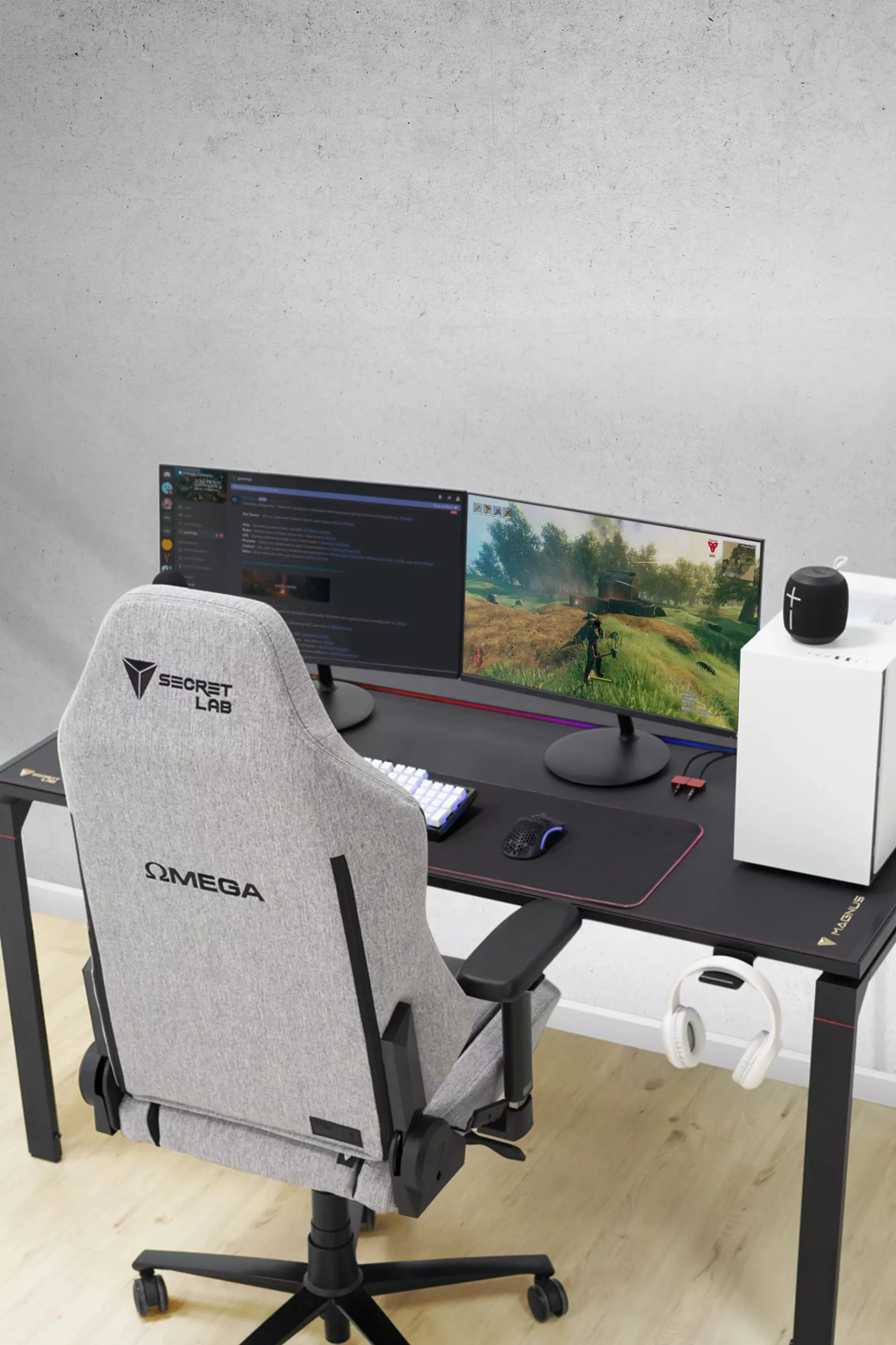 The Magnus Metal Desk offers minor height adjustment so gamers can slide their chair closer to the action