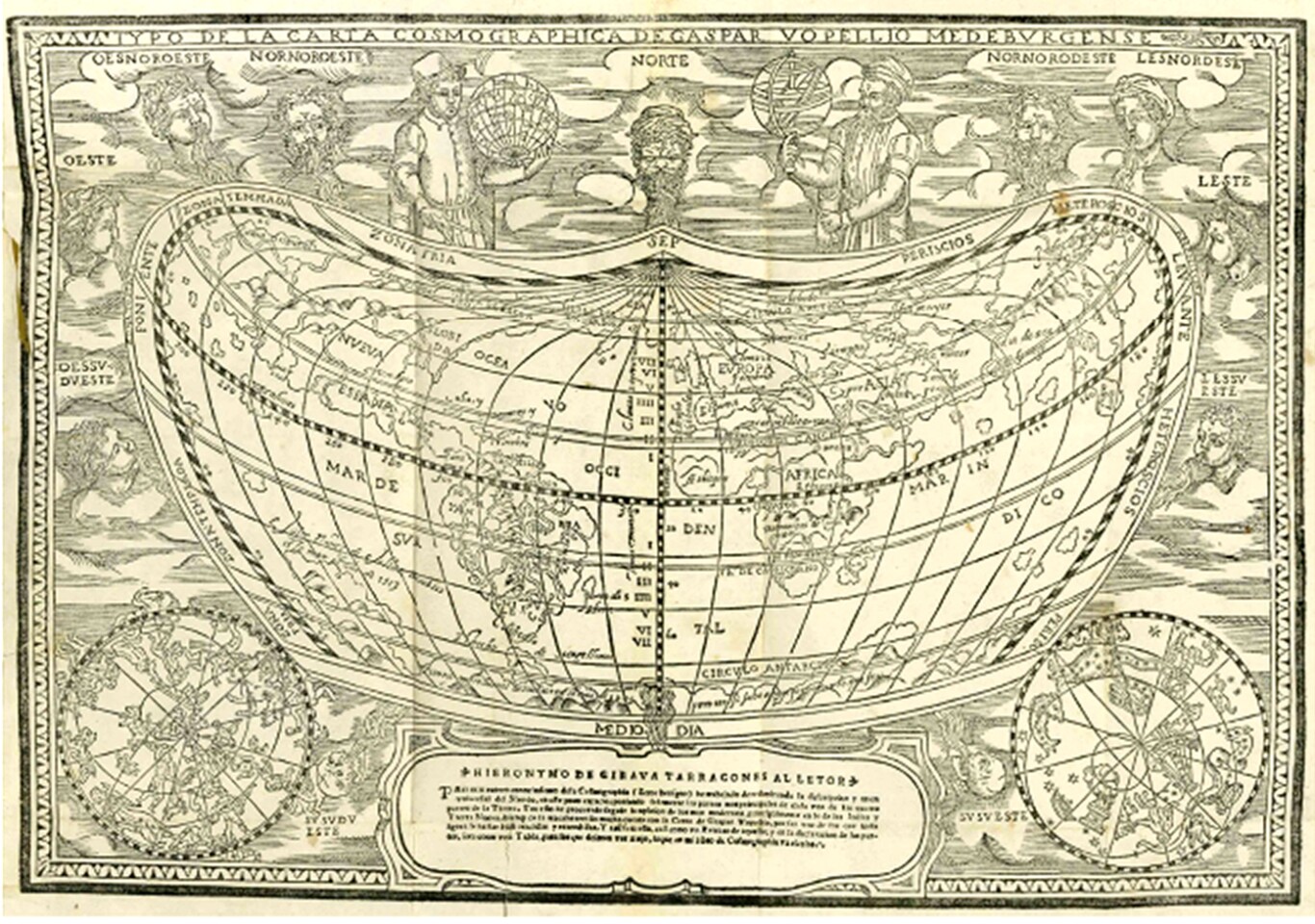 Girava's Cosmographia was produced in 1556 and is divided into two books and originally came with a map which has been separated from most copies. Only two copies with the map have been sold at auction in the last 40 years. The last to sell was the 'Frank S. Streeter copy', sold at Christie's New York on April 16, 2007 for $102,000, with the sale prior to that at Sotheby's London in 1987. This copy, with map, sold for $137,768 (£104,500)by Christies on July 13, 2016