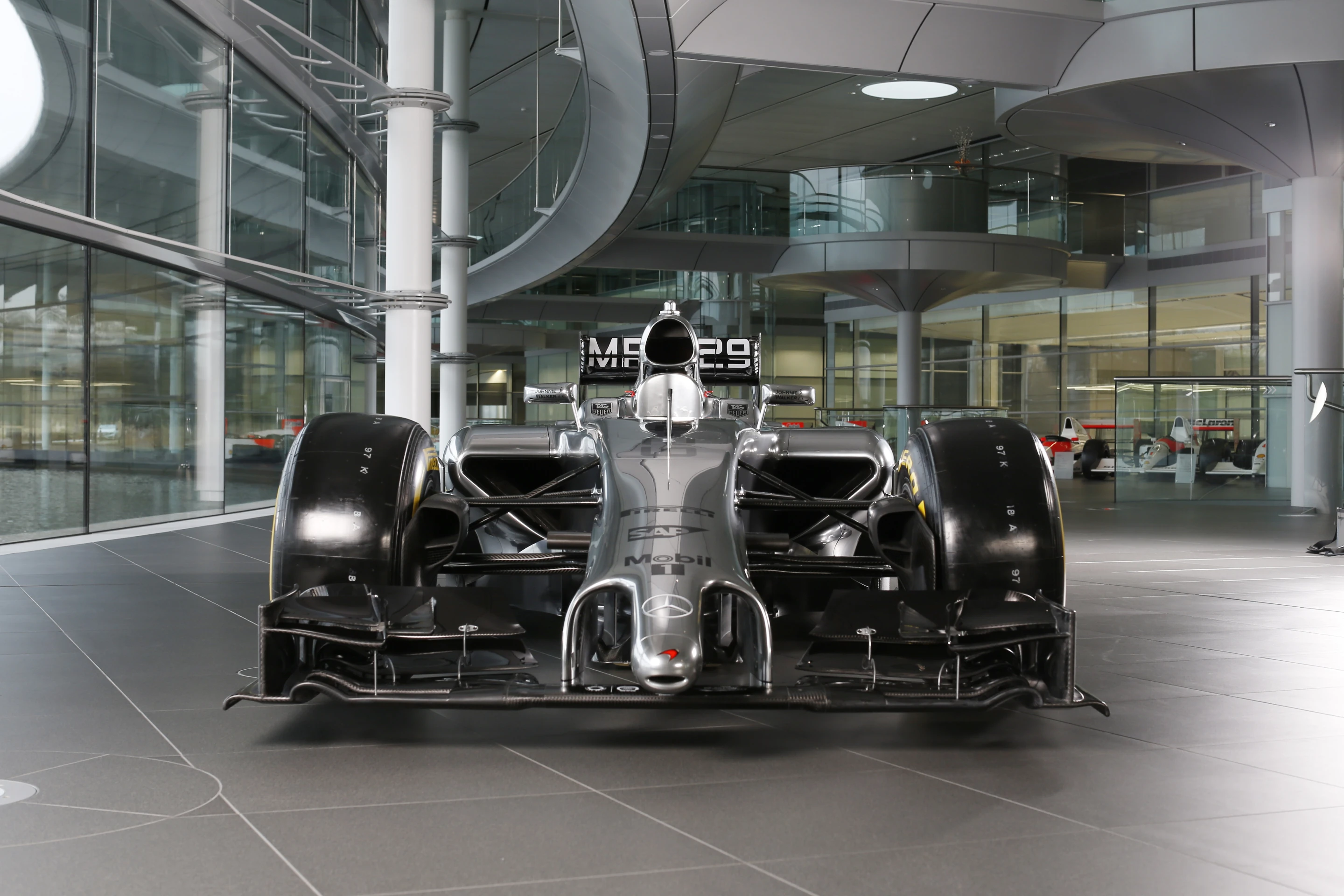 For McLaren's MP4-29 the design team went with the probiscus monkey nose aesthetic