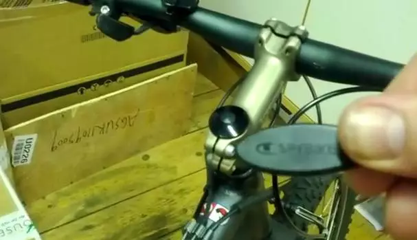 You activate the SpyBike system with an electronic keyring