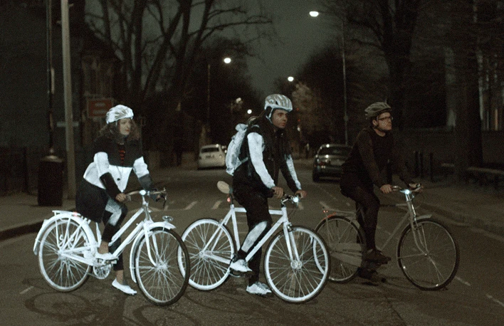 Volvo's Life Paint acts as a reflective spray when under the glare of a car's headlights