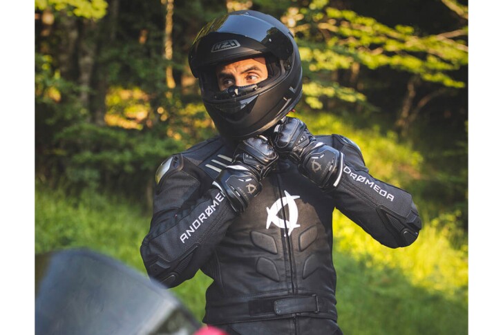 The NearX vegan motorcycle suit, by Andromeda Moto
