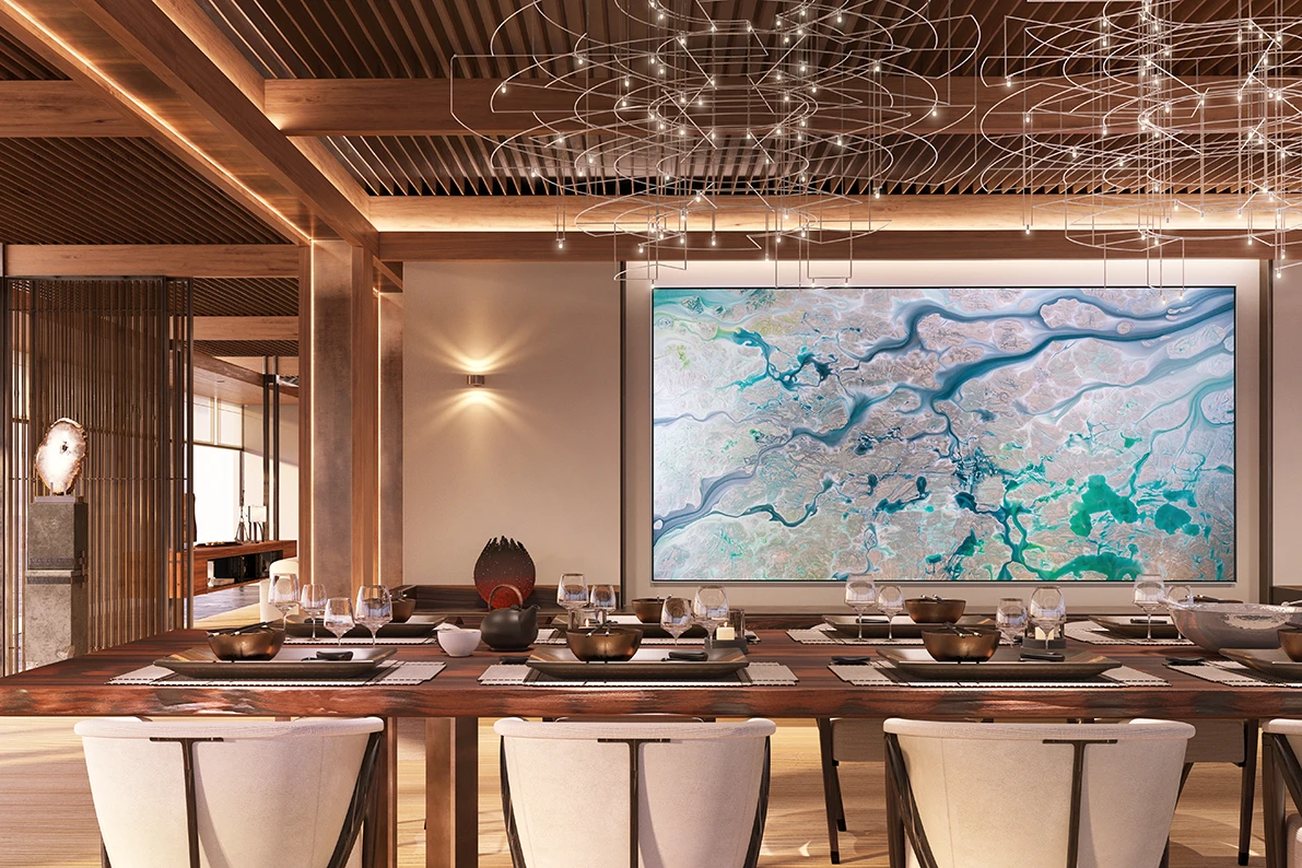 Dining lounge designed by Sinot