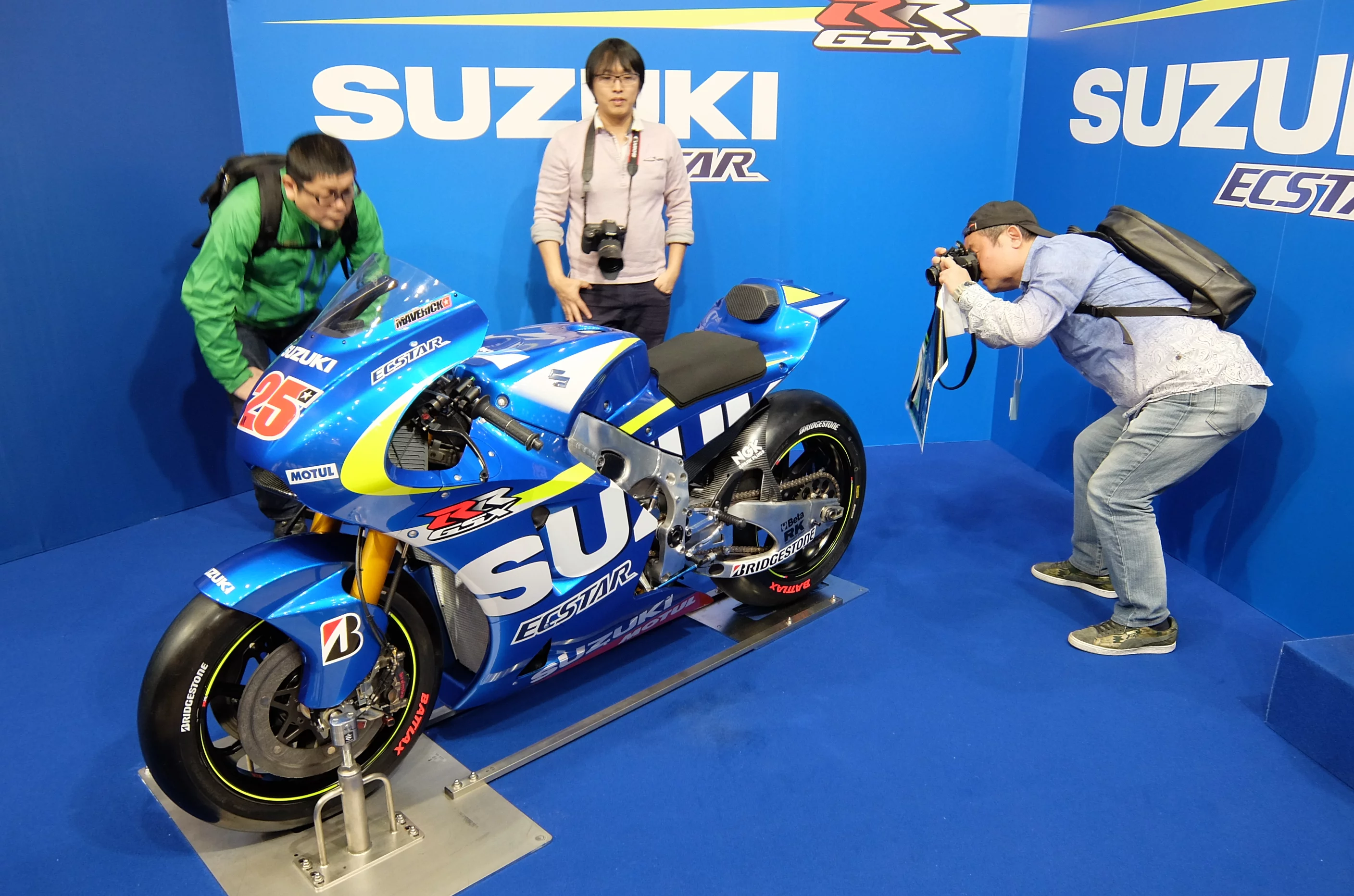 The main news on the Suzuki stand was the return to MotoGP (Photo: Stephen Clemenger/Gizmag.com)