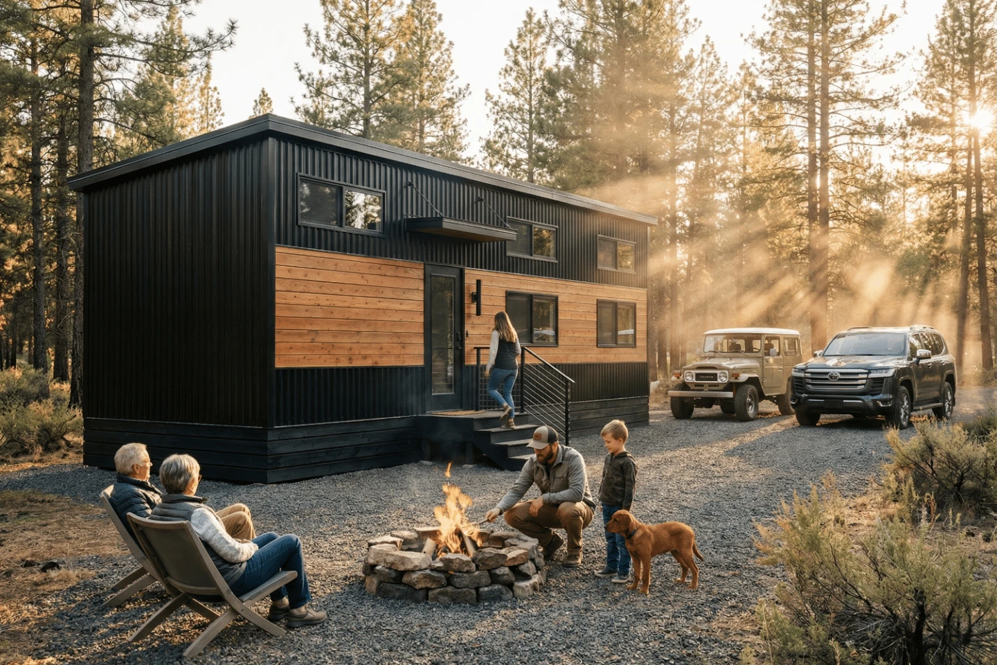 Park model tiny house finds room to sleep six people inside