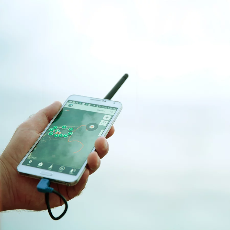 Using the free DroidPlanner app on an Android device, users finger-draw the desired flightpath over a map on their device's screen, which the quadcopter then autonomously follows