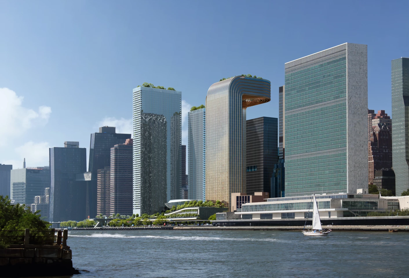 Freedom Plaza's towers will be carefully situated to maintain views for nearby areas
