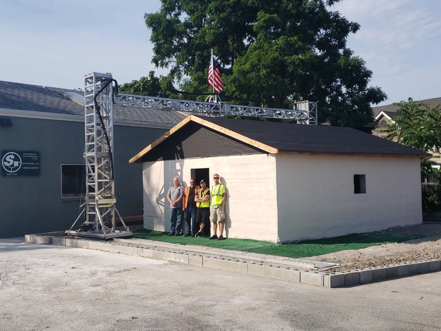 The 500-sq-ft (46-sq-m) structure was built in a similar fashion to other 3D-printed houses we've seen