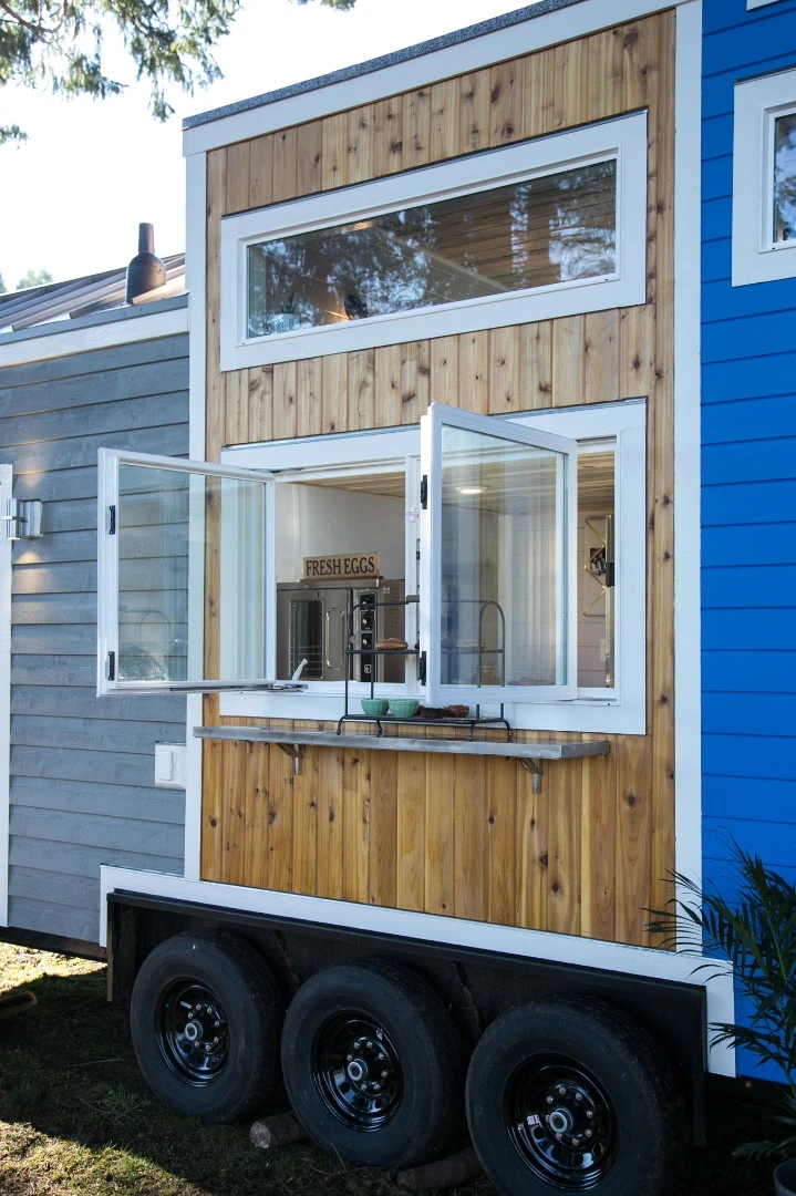 The Kentucky Donut Shop's owners can serve their wares through a window with built-in shelf